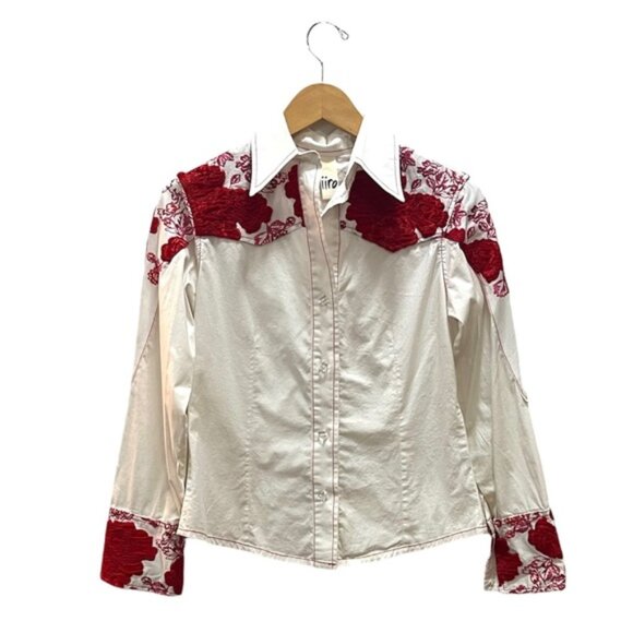 None Tops - Coastal owgirl ockabilly mbroidered utton own